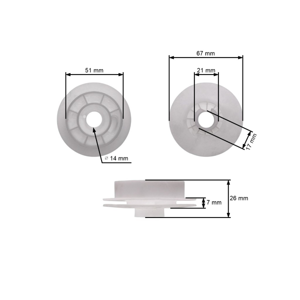 Startovací kladka pro motorové pily Husqvarna 340 345 350 435 440 445 450 (OEM 537423201)