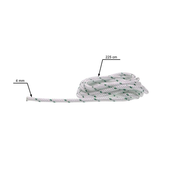 Startovací lanko 4,0 mm x 225 cm pro motorové pily křovinořezy postřikovače a další zahradní techniku