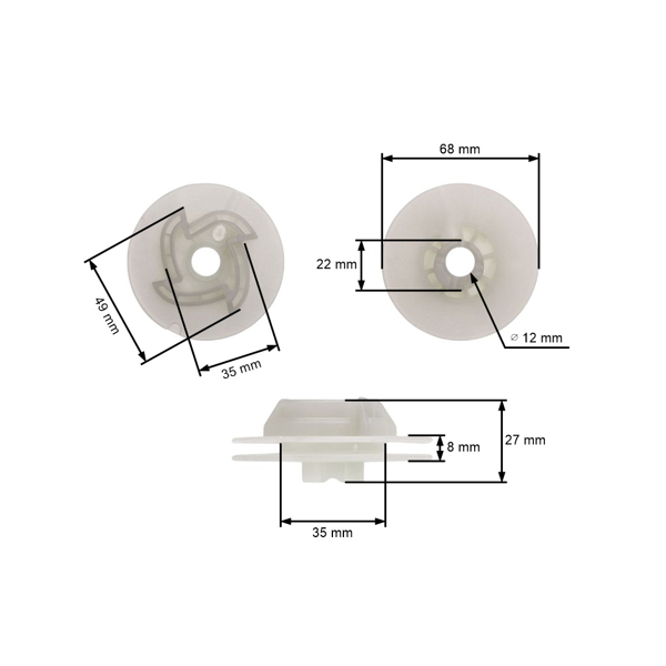 Štartovacia kladka pre motorové píly Husqvarna 340 345 346XP 353 450 455 461 465 Jonsered 2141 2145 CS2141 CS2147 CS2245 CS2255 (OEM 537092501)