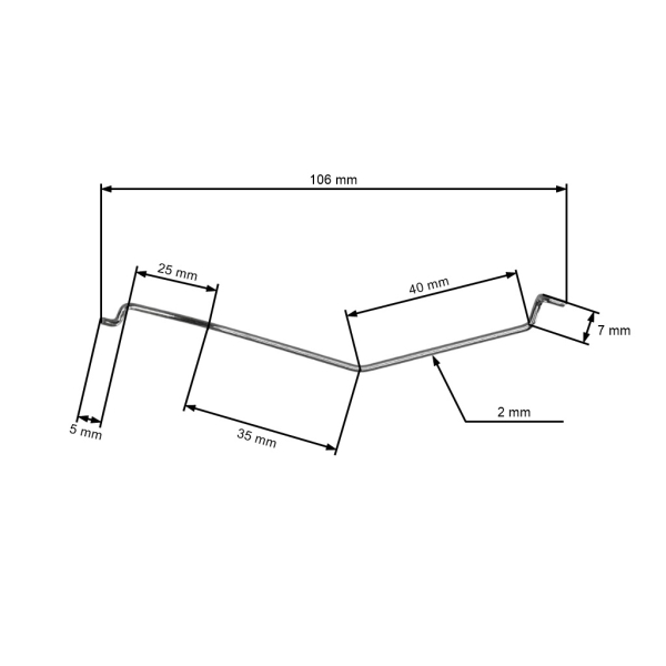 Táhlo regulátoru pro motory Zongshen XP620 výkon 17,6 PS (OEM 100057503)
