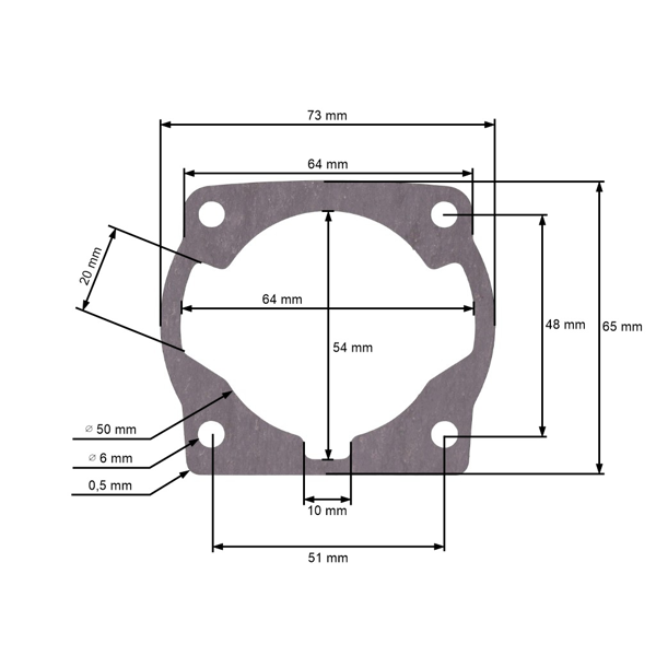 Tesnenie valca pre čínske krovinorezy a krovinorezy z hobbymarketov s objemom motora od 43 cm3 - 52 cm3