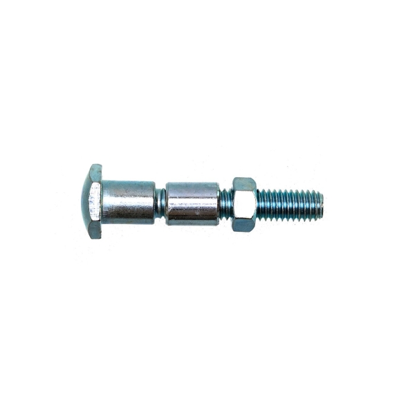 Univerzálna skrutka s puzdrom kolesa pre motorové a elektrické kosačky celková dĺžka 69,5 mm x priemer závitu 9,40 mm x priemer osi 12,60 mm