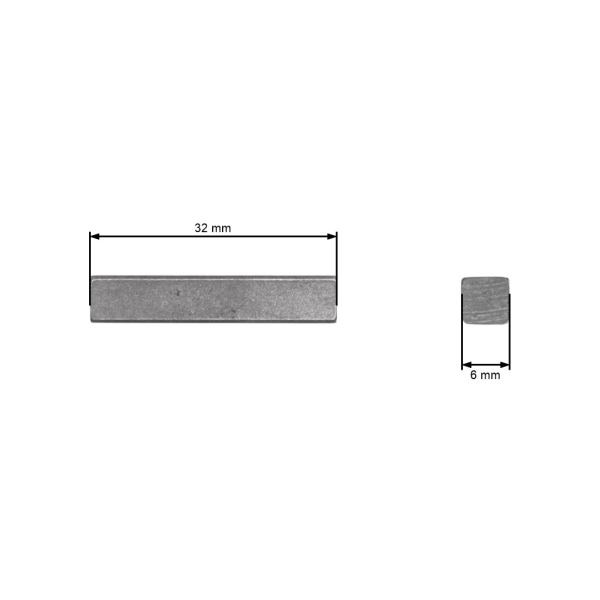 Univerzální klínek pro držáky žacích nožů 31,8 x 6,3 x 6,3 mm