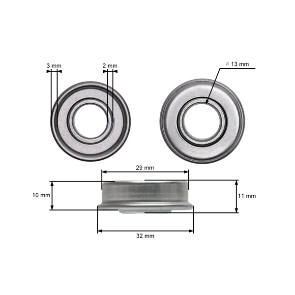 Univerzální ložisko kola pro motorové a elektrické sekačky 29 mm x 11,0 mm x 12,8 mm