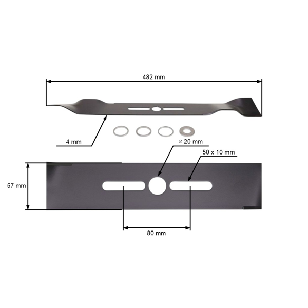 Univerzální mulčovací nůž 48,2 cm (19") pro motorové sekačky