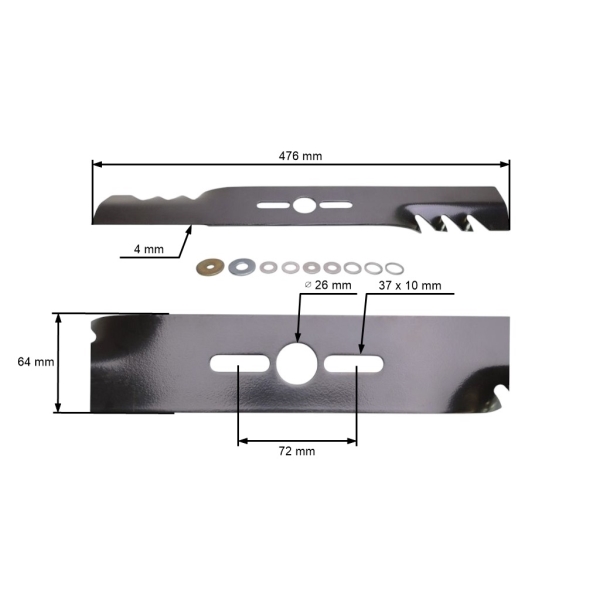 Univerzální mulčovací nůž Oregon 47,6 cm (19") pro motorové sekačky