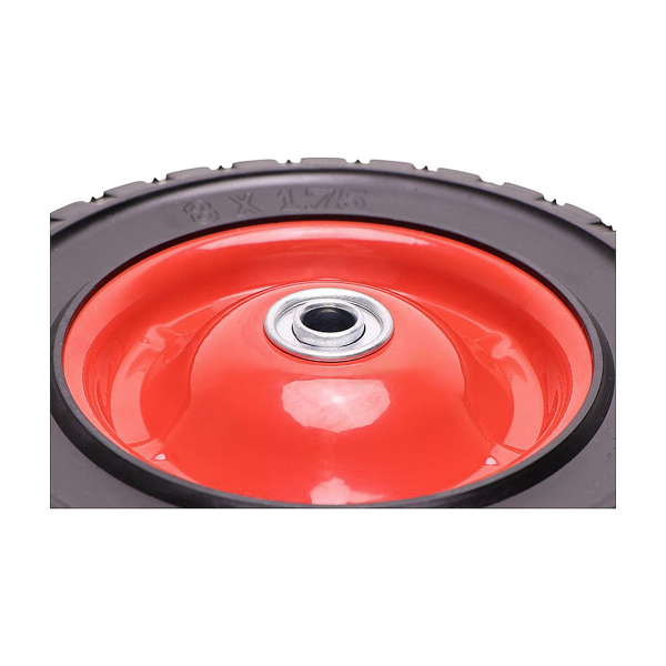 Univerzální ocelové kolo s ložiskem pro motorové a elektrické sekačky průměr 200 mm pryžová pneumatika