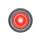 Univerzální ocelové kolo s ložiskem pro motorové a elektrické sekačky průměr 200 mm pryžová pneumatika