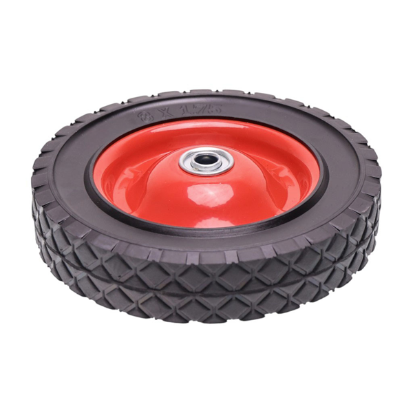 Univerzální ocelové kolo s ložiskem pro motorové a elektrické sekačky průměr 200 mm pryžová pneumatika