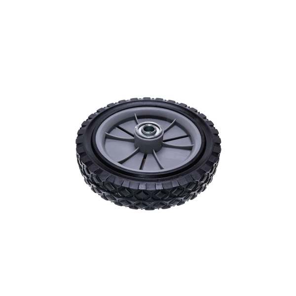 Univerzální plastové kolo s ložiskem pro motorové a elektrické sekačky průměr 175 mm pryžová pneumatika