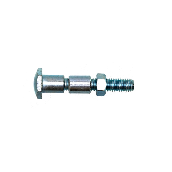 Univerzální šroub s pouzdrem kola pro motorové a elektrické sekačky celková délka 69,5 mm x průměr závitu 9,40 mm x průměr osy 12,60 mm