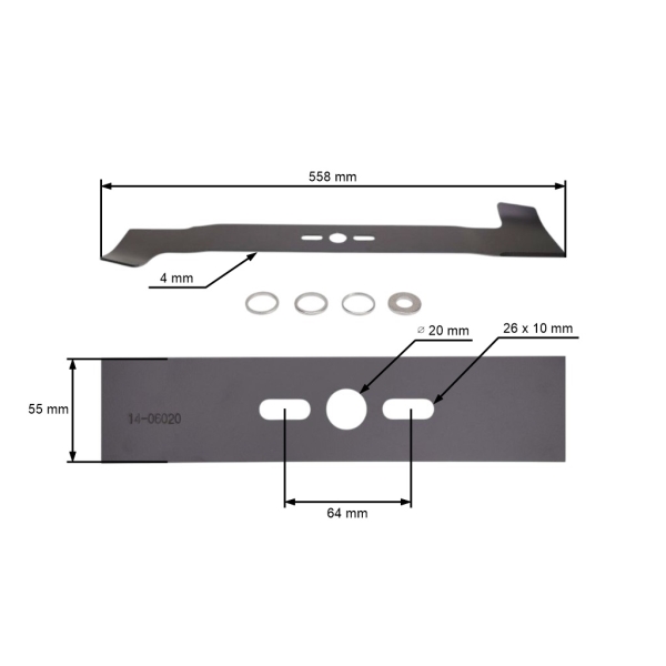 Univerzální žací nůž se sběrem 55,8 cm (22") pro motorové sekačky