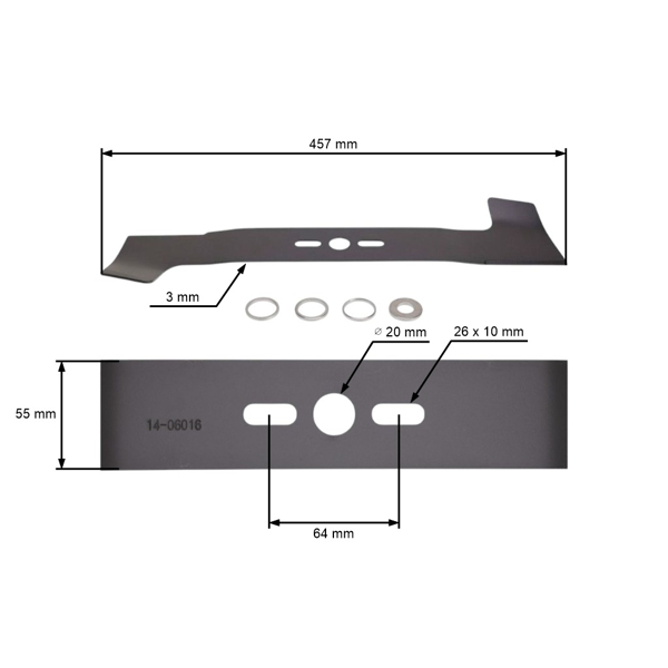 Univerzálny žací nôž so zberom pre kosačky na trávu 45,7 cm (18")