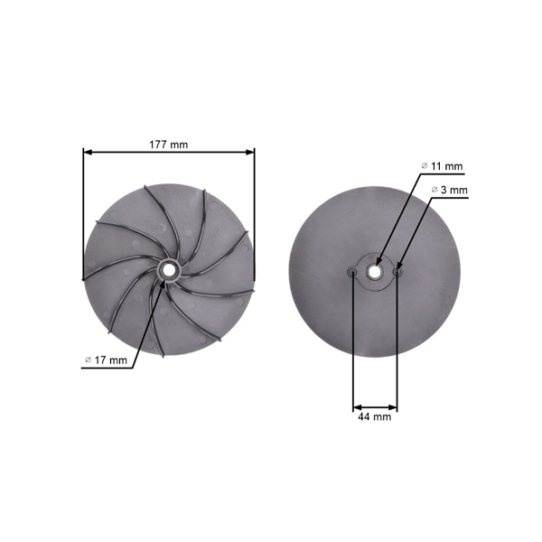 Ventilátor pre elektrické kosačky Castel Garden Stiga Variolux (OEM 22465602/0 322465602/1 1136-0673-01)
