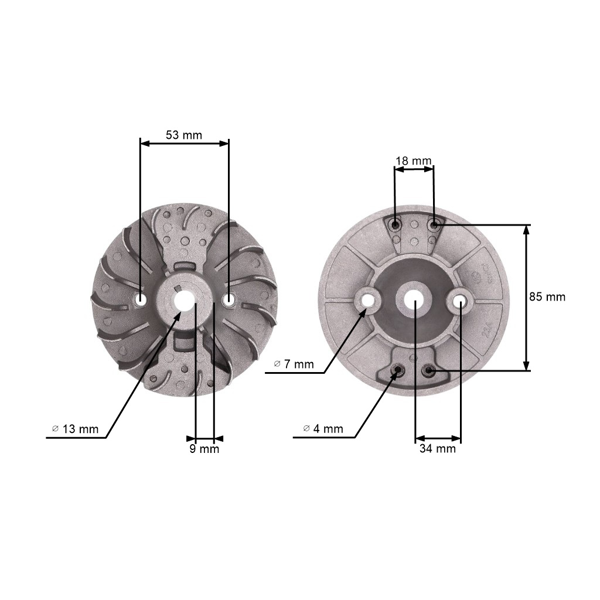 Ventilátor pro Čínské křovinořezy a křovinořezy z hobbymarketů s obsahem motoru 43 ccm - 52 ccm