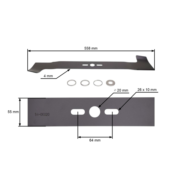 Viacúčelový žací nôž so zberom pre motorové kosačky 55,8 cm (22")