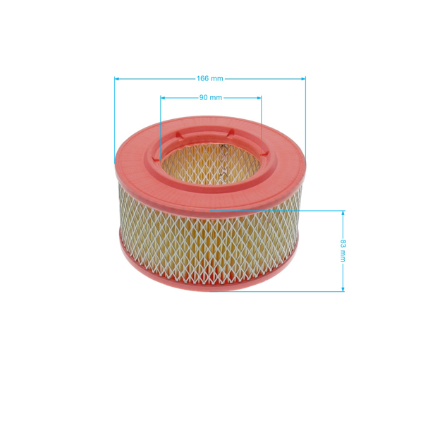 Vzduchový filter 166 mm x 92 mm x 88 mm pre motory Hatz (OEM 1493000)