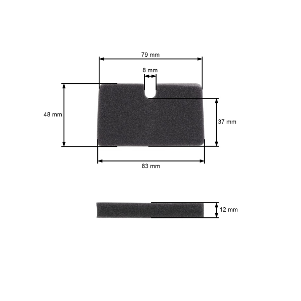 Vzduchový filter pre krovinorezy Husqvarna 225B 225R 227R 232R 235P235R 240RDB Jonsered GR2026 GR2036 GR32 GR36 a motorové fukáre (OEM 502198602 502198601)