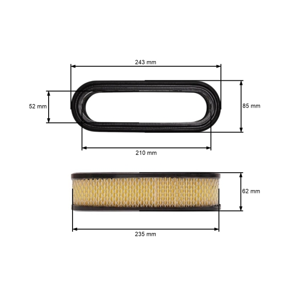Vzduchový filter pre motory Briggs & Stratton výkon 12,0 PS - 18,0 PS (OEM 394019S)