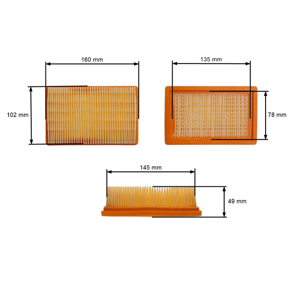 Vzduchový filter pre motory Karcher (OEM 2.863-005.0)