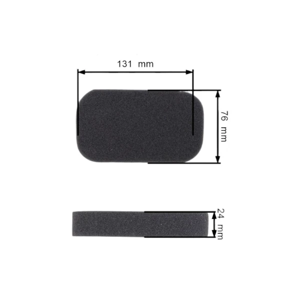 Vzduchový filtr 131 mm x 76 mm x 24 mm pro motory Honda GX160 GX200 GC160 Generator EB2200X EB2500XK1 EM1600X EM1800X EM1800XK1 EM2200X EM2500XK1 (OEM 17211-ZB2-000)