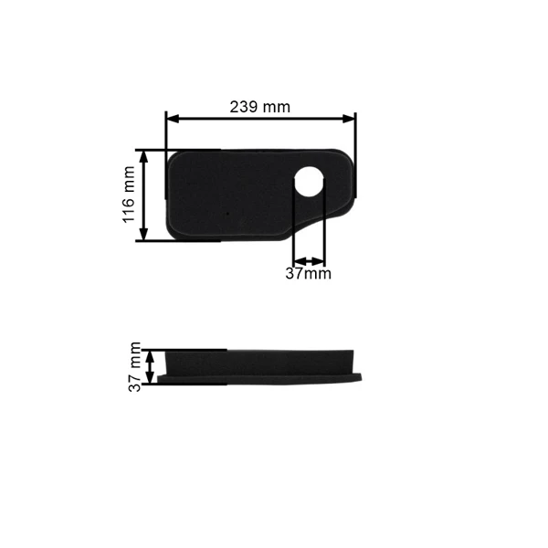 Vzduchový filtr 242 mm x 115 mm x 38 mm pro motory Briggs & Stratton výkon 10,0 PS - 11,0 PS (OEM 270843 270843S 30099R 7347)
