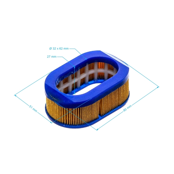 Vzduchový filtr 80 mm x 50 mm x 30 mm pro Čínské motorové pily a pily z hobbymarketů model SPS02-45