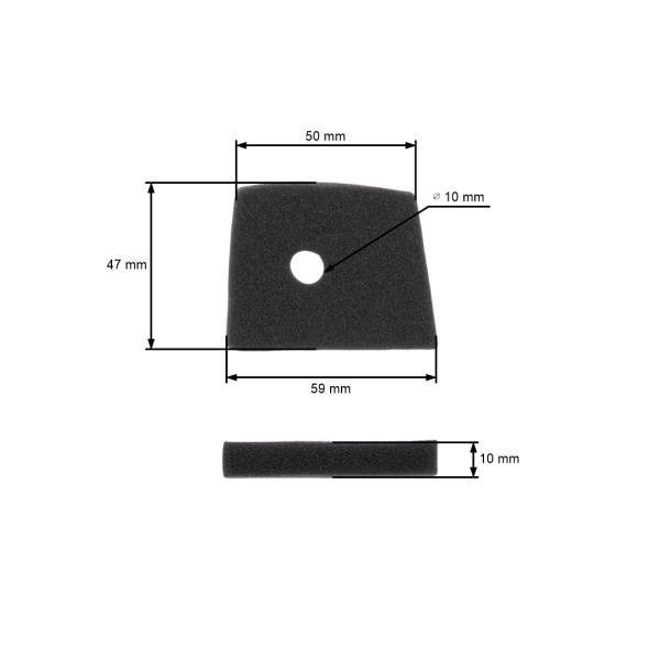 Vzduchový filtr pro křovinořezy Husqvarna 223R 322R 323C 323R 325RDX 326RJX Jonsered BC2125 GC2125 GR2126D GT2125 537186301 (OEM 503888101)