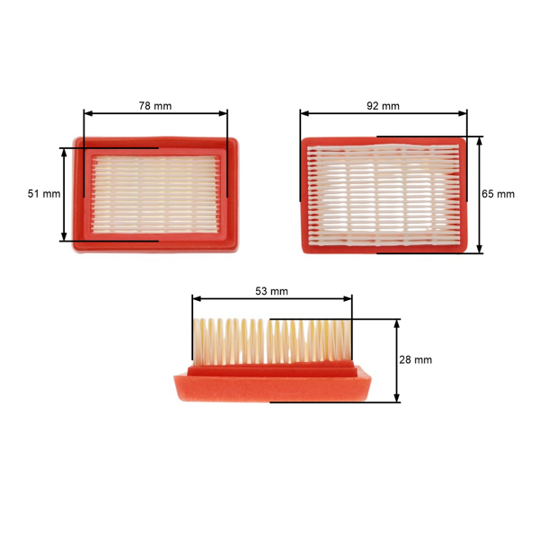 Vzduchový filtr pro křovinořezy Oleomac 746 753 755 Efco 8460 8550 (OEM 61120018R)