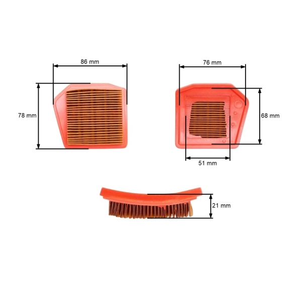 Vzduchový filtr pro křovinořezy Stihl FS240 FS260 FS240C FS240RC FS260C FS260RC FS360C FS410C FS460C FS460RC (OEM 41471410300)