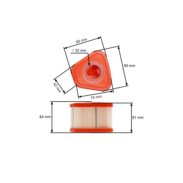 Vzduchový filtr pro motory Briggs & Stratton (OEM 597265)