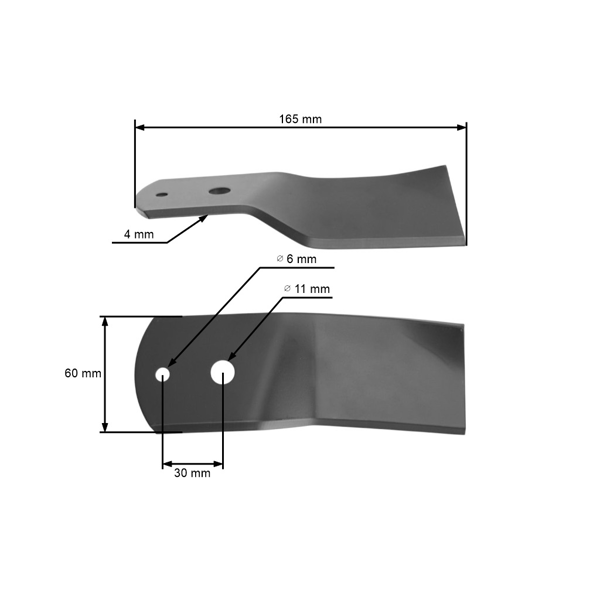 Žací nôž 16,5 cm (7") pre záhradné traktory Stiga (OEM 1134-7880-01)
