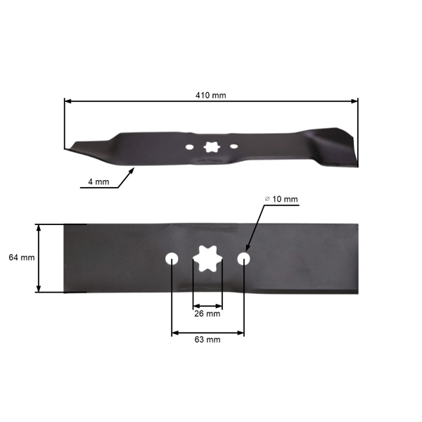 Žací nôž 41 cm (16") pre záhradné traktory MTD Yardman (OEM 742-0542 942-0542)