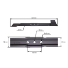 Žací nôž 42 cm (17") pre elektrické kosačky MTD Lider LM-C4205 (OEM J2420000107R)