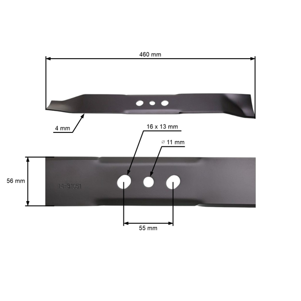 Žací nôž 46 cm (18") pre NAC LS46-450E-HSDS-JR LS1515-JR (OEM LS46-450E-HSDS-JR JY131003)