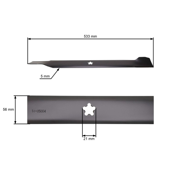 Žací nôž 53,3 cm (21") pre záhradné traktory Husqvarna Partner McCulloch Poulan Jonsered Electrolux (OEM 532138971 531005085 531013134 532138498)