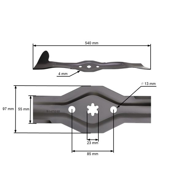 Žací nôž 54 cm (21") pre záhradné traktory Husqvarna Partner McCulloch Poulan Jonsered Craftsman (OEM 532168721 532180584 532175451)