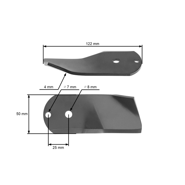 Žací nůž 12,2 cm (5") pro zahradní traktory Stiga (OEM 1134376401)