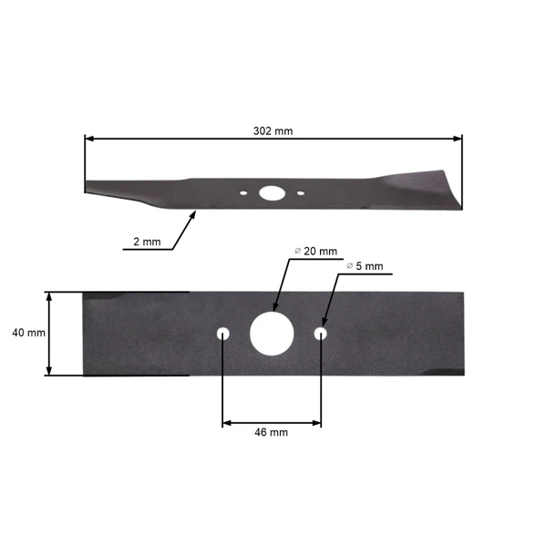 Žací nůž 30,2 cm (12") pro elektrické sekačky Mesko Ania PK20 Ala