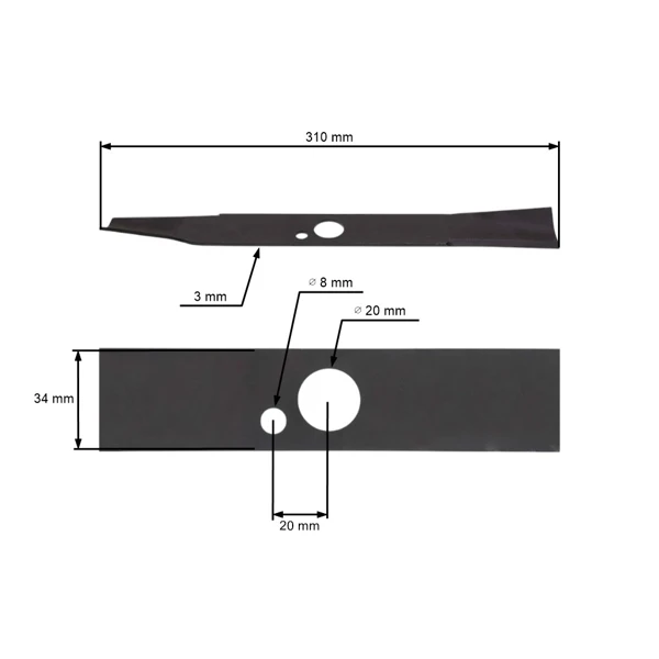 Žací nůž 31 cm (12") pro elektrické sekačky Valex Estroil Partner (OEM 1489820 5950481)