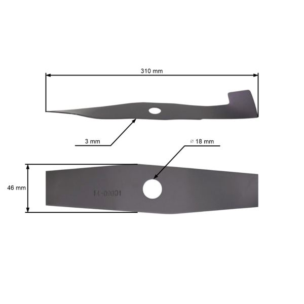 Žací nůž 31 cm (12") se sběrem pro elektrické sekačky AL-KO Alko 32 (OEM 344769 516747 548854)