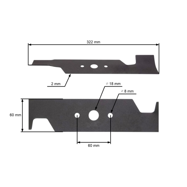 Žací nůž 32,2 cm (13") se sběrem pro elektrické sekačky Mesko PK30