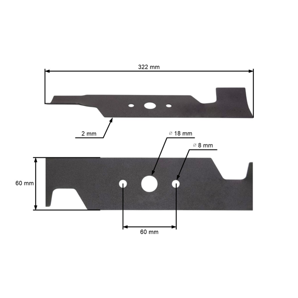Žací nůž 32,2 cm (13") se sběrem pro elektrické sekačky Mesko PK30