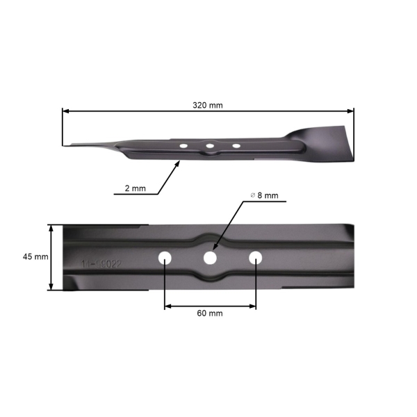 Žací nůž 32 cm (13") pro elektrické sekačky Bosch Rotak 32/320 (OEM F016800108)