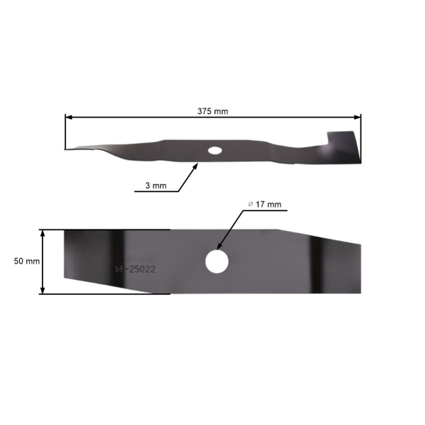 Žací nůž 37,5 cm (15") pro elektrické sekačky MTD Bolens Budget Golf Gutbrod Best Garden Garda CMI O.K Toom (OEM 742-0835 913-0801)
