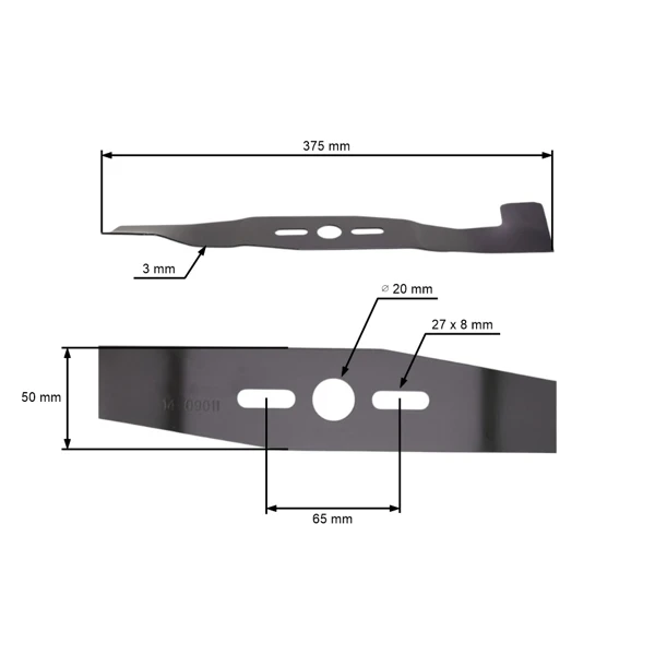 Žací nůž 37,5 cm (15") se sběrem pro elektrické sekačky AL-KO Alko Classic 3.8E (OEM 470207 112726)