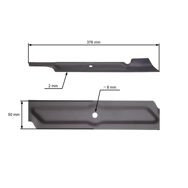 Žací nůž 37,6 cm (15") pro elektrické sekačky MTD Lider Harder Hecht Bosch Alpina Castelgarden Stiga (OEM 092.48.948 J2420000075R  J2420000084R 118810003/0)