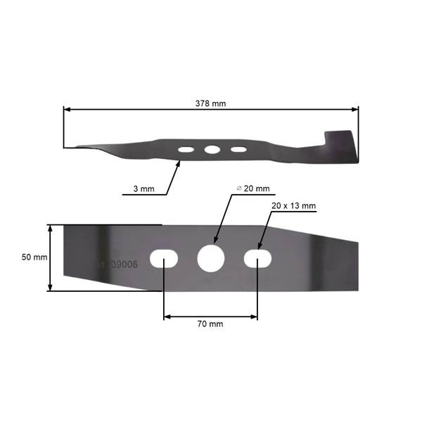 Žací nůž 37,8 cm (15") se sběrem pro elektrické sekačky AL-KO Alko Classic 38E Classic 3.8E BEM 1301 COMFORT 40E (OEM 105411SB 328628 343685 513631)