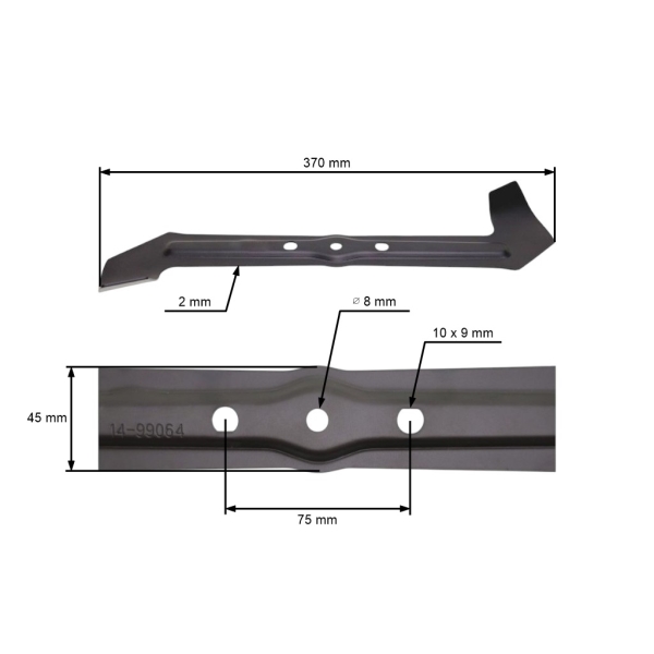 Žací nůž 37 cm (15") pro elektrické sekačky Gardena PowerMax (OEM 4016-00.701.00)