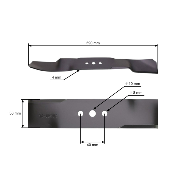 Žací nůž 39 cm (15") pro zahradní traktory a ridery Husqvarna Jonsered (OEM 504188210 504188201 544103001)